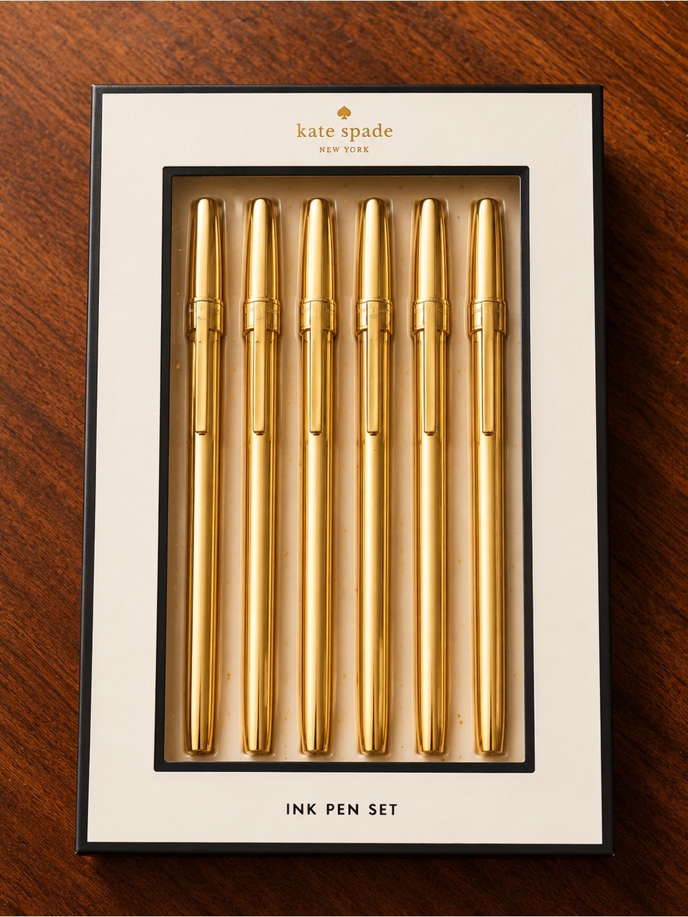 kate spade gold metallic pen gift set